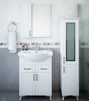 Тумба под раковину Sanflor Глория 65 Белая матовая арт-С04591 — фото 2, Тумбы под раковину