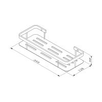 Полка корзина AM.PM Sense L Черная матовая арт-A7453122 — фото 6, Полки для ванной и душа