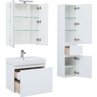 Комплект мебели для ванной Aquanet Йорк 70 подвесной Белый глянец арт-203643 — фото 7, Комплекты мебели для ванной