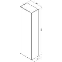 Шкаф пенал Ravak Formy 46 подвесной Орех арт-X000001262 — фото 3, Пеналы для ванной комнаты