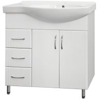 Тумба под раковину Style Line Эко Стандарт 82 L Белая арт-ЛС-00000108 — фото 1, Тумбы под раковину