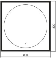 Зеркало Abber See 80 с подсветкой Черное с бесконтактным выключателем и диммером арт-AG6117SCRB — фото 3, Зеркала в ванную комнату