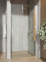 Душевая дверь Orange 100х190 профиль Хром стекло прозрачное арт-E05-100TCR — фото 3, Распашные душевые двери