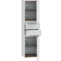 Шкаф пенал СанТа Лондон 40 подвесной Белый арт-524001 — фото 2, Пеналы для ванной комнаты