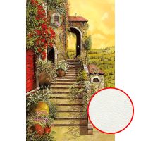 Фреска Ortograf Городской пейзаж живопись 11678 Фактура флок FLK Флизелин (1,7*2,7) Желтый/Коричневый/Зеленый, Город/Пейзаж/Живопись арт-11678 (флок FLK) — фото 1, Фрески