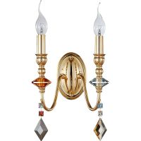 Настенный светильник Crystal Lux Mercedes AP2 Gold Color Золото арт-MERCEDES AP2 GOLD/COLOR — фото 1, Бра