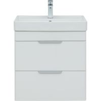 Тумба под раковину Aquanet Ирис new 60 подвесная Белая глянцевая арт-310144 — фото 2, Тумбы под раковину