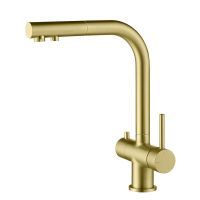 Смеситель для кухни Timo Saona Золото матовое арт-2356/17FL — фото 1, Смесители для кухни