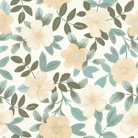 Обои Caselio Danae Винил на флизелине (53*10,05) Белый/Зеленый/Бежевый, Цветы арт-103626009 — фото 1, Обои для стен