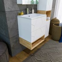 Товар: Ниша для тумбы Бриклаер Кристалл 60 Дуб Бунратти арт-4627125415883 - фото 3 Ниша для тумбы Бриклаер Кристалл 60 Дуб Бунратти арт-4627125415883 — фото 3, Полки