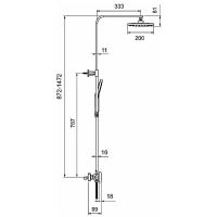 Душевая система Gappo с термостатом Хром арт-G2495-6 — фото 2, Душевые стойки