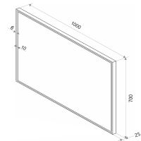 Зеркало Sintesi Armadio 100 с подсветкой Хром матовый с сенсорным выключателем арт-SIN-SPEC-ARMADIO-CROMO-100 — фото 10, Зеркала в ванную комнату
