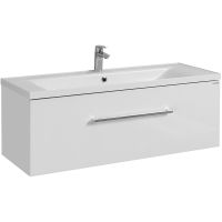 Тумба под раковину Aquaton Мадрид 120 М подвесная Белая арт-1A168701MA010 — фото 1, Тумбы под раковину