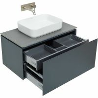 Тумба под раковину Allen Brau Infinity 85 подвесная Антрацит матовый арт-1.21002.AM — фото 3, Тумбы под раковину