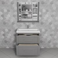 Тумба под раковину СанТа Венера 80 Дуб серый арт-221017 — фото 4, Тумбы под раковину