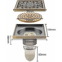 Душевой трап Gappo с решеткой Бронза арт-G81003-4 — фото 13, Трапы для душа