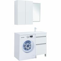 Тумба под раковину Aquanet Вега 110 Белый глянец арт-329123 — фото 5, Тумбы под раковину