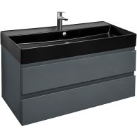 Тумба под раковину Jacob Delafon Madeleine 100 подвесная Серая матовая арт-EB1318-J54 — фото 3, Тумбы под раковину