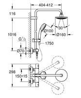 Душевая система Grohe Tempesta Cosmopolitan 160 Хром арт-27922000 — фото 6, Душевые стойки