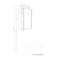 Подвесной шкаф Aquaton Либерти 40 Дуб эльвезия арт-1A280003LYC70 — фото 9, Шкафы для ванной