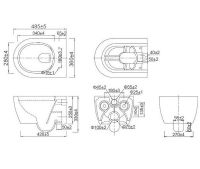 Унитаз SSWW подвесной с сиденьем Микролифт арт-CT2038V — фото 7, Подвесные унитазы