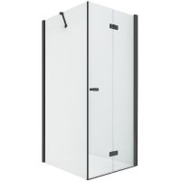 Душевой уголок New Trendy New Soleo Black 70х120 R профиль Черный стекло прозрачное арт-D-0237A/D-0149B — фото 1, Прямоугольные душевые уголки