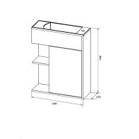 Товар: Тумба с раковиной 1MarKa Stretto 60П подвесная Белый глянец арт-У94717 - фото 13 Тумба с раковиной 1MarKa Stretto 60П подвесная Белый глянец арт-У94717 — фото 13, Тумбы с раковиной