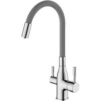 Смеситель для кухни Frap H96 Хром Серый арт-F4396 — фото 1, Смесители для кухни
