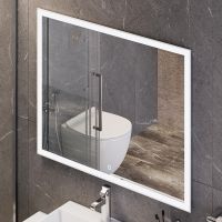 Зеркало Bond Cube 100x80 с подсветкой с сенсорным выключателем арт-M44ZE-10080 — фото 7, Зеркала в ванную комнату