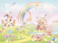 Фреска детская Ortograf Little Friends 34394 Фактура флок FLK Флизелин (4*3) Разноцветный, Мультимедия арт-34394 (флок FLK) — фото 2, Фрески