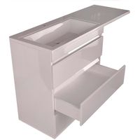 Тумба под раковину Style Line Даллас 140 Люкс Plus Белая арт-СС-00002221 — фото 2, Тумбы под раковину