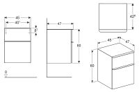 Товар: Тумба Geberit Smyle Square 45 подвесная Пекан арт-500.357.JR.1 - фото 5 Тумба Geberit Smyle Square 45 подвесная Пекан арт-500.357.JR.1 — фото 5, Комоды и тумбы для ванной комнаты