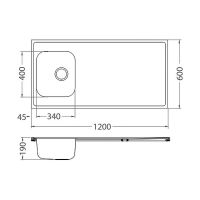 Кухонная мойка Alveus Classic Pro 90 SAT-90 1200x600 Сатинированная сталь арт-1130473 — фото 4, Кухонные мойки