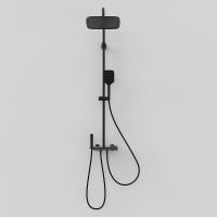 Душевая система Berges Pulsar с термостатом Черная матовая арт-075012 — фото 3, Душевые стойки