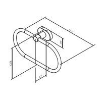 Кольцо для полотенец AM.PM Sense L Хром арт-A7434400 — фото 8, Полотенцедержатели