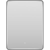 Зеркало Brevita Mercury 60 с подсветкой Черное матовое с сенсорным выключателем арт-MER-Rett6-060/80-black — фото 3, Зеркала в ванную комнату