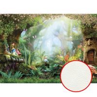 Фреска детская Ortograf Сказочная страна 6643 Фактура флок FLK Флизелин (3,8*2,7) Зеленый/Разноцветный, Деревья/Домики арт-6643 (флок FLK) — фото 1, Фрески