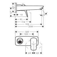Смеситель для раковины Hansgrohe Logis Черный матовый арт-71220670 — фото 2, Смесители для раковины