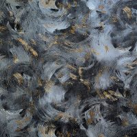 Обои Wiganford by Solo Fusion Винил на флизелине (1,06*10,05) Черный/Серый/Золото, Штукатурка арт-ER61631 — фото 1, Обои для стен