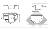 Кухонная мойка GranFest Corner GF-C800E Серая арт-C-800 E сер — фото 2, Кухонные мойки