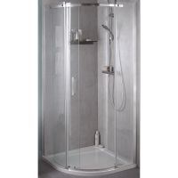 Душевой уголок Jacob Delafon Contra 90x90 L профиль Хром стекло прозрачное арт-E22R90L-GA — фото 1, Душевые уголки четверть круга