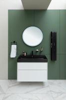 Металлическая полка Aquanet Магнум H 15х100 Черная матовая арт-326457 — фото 9, Полки для ванной и душа