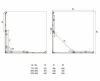 Душевой уголок Veconi Rovigo RV-47B 80x80 профиль Черный матовый стекло прозрачное арт-RV47B-80-01-C4 — фото 5, Квадратные душевые уголки