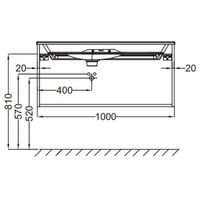 Тумба под раковину Jacob Delafon Nouvelle Vague 100 подвесная Белый глянец арт-EB3032-N18 — фото 5, Тумбы под раковину