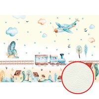 Фреска детская Ortograf Для самых маленьких 32923 Фактура флок FLK Флизелин (4*2,7) Желтый/Разноцветный, Мультимедия арт-32923 (флок FLK) — фото 1, Фрески