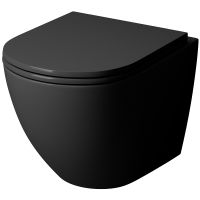 Унитаз Grossman подвесной Черный матовый с сиденьем Микролифт арт-GR-4457BMS — фото 1, Подвесные унитазы