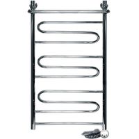 Электрический полотенцесушитель Ника Curve ЛZ/ВП 80x60 с полкой Хром арт-ЛЗ ВП 80/60 прав — фото 1, Электрические полотенцесушители