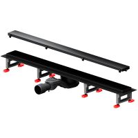 Душевой лоток AM.PM MasterFlow 80 с Черной матовой решеткой / под плитку Tile арт-W01SC-U11-080-04BM — фото 5, Душевые лотки