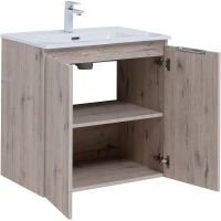 Тумба под раковину Aquanet Алвита New 70 подвесная Дуб веллингтон белый арт-303906 — фото 4, Тумбы под раковину