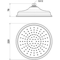 Верхний душ Aquatek Классик Хром арт-AQ2088CR — фото 2, Верхние души